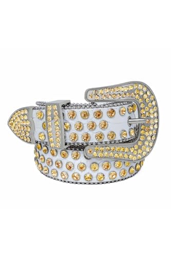 Barabbas men's Jewels Rhinestone Stone Buckle leather belt BK8164