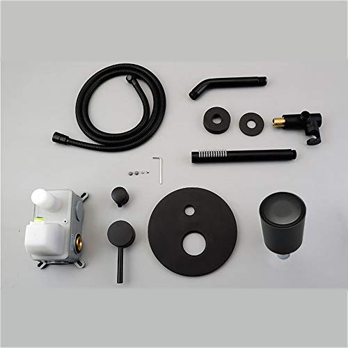 Conjunto de ducha negro con sistema de refuerzo de cobre de pared 7