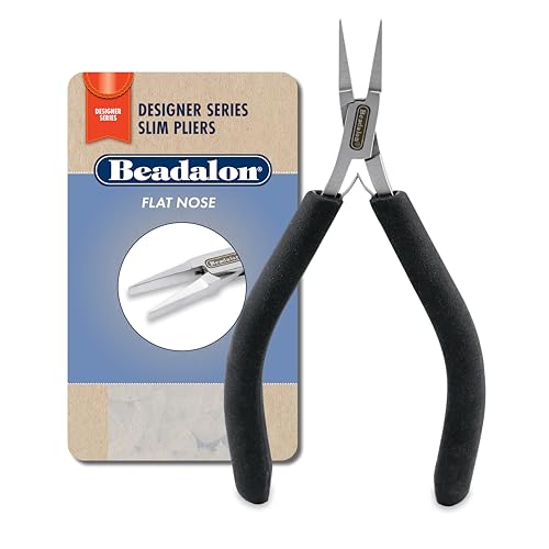 Beadalon Designer Series Slim Pliers - Flat Nose, Black