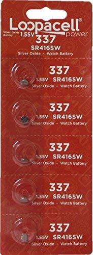 Loopacell 337 (Sr416Sw) Silver Oxide Battery (5 Batteries) #TOP23