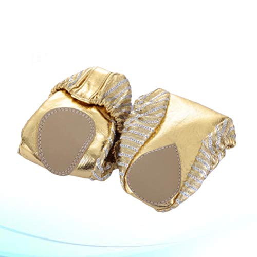 SUPVOX Pantufas de couro bailarina para mulheres e meninas (tamanho G)