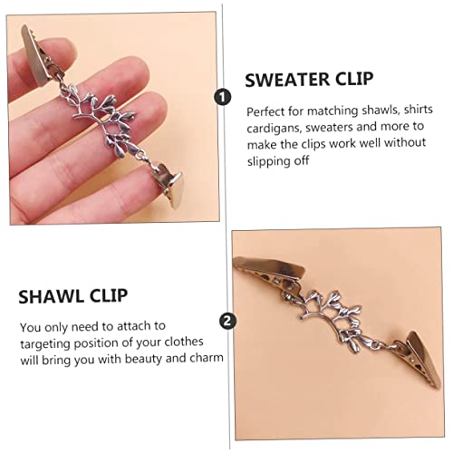 GALPADA 3 Pçs Suéter Clipe Camisolas Femininas Capelets Para Folha Cardigan Clipe Roupas Fivela Folh