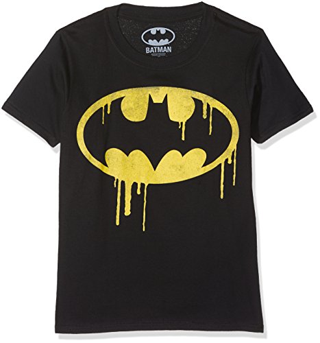 Image of DC Comics Boy's Batman Dripping Logo T-Shirt, Black, 11-12 Years