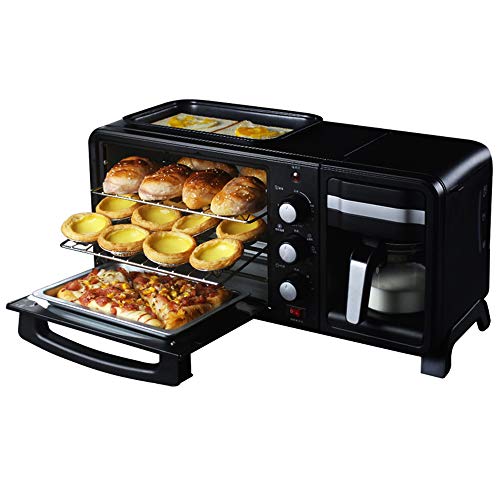 3 In1Toaster Frühstücksmaschine Kaffeemaschine Backofen Eierkocher Mit Eierkocher Edelstahl Miniofen Kompakter…