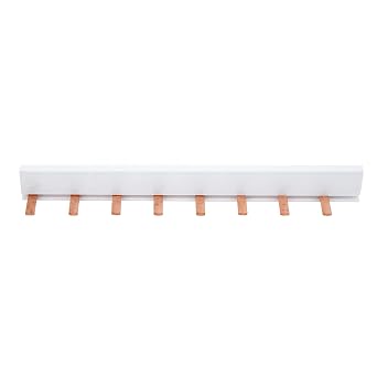 230415V 63 Breaker Bus Bar, Pure Copper in Type Copper Busbar, Combing Terminal Block for C45 DZ47 IC65N Small Circuit Breaker Air Switches 8 Way