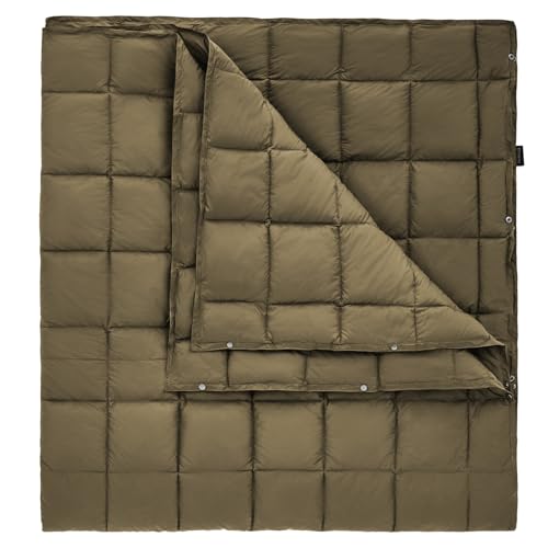 KingCamp 213×203 CM Couverture de Camping Pliable,Multifonctionnelle Ultra Légère,Voyages Chaude Couette de Camping Portable Compact pour Hiking Randonnée Jardin Pique-Nique Intérieur Extérieur