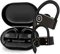 Fone de Ouvido Bluetooth Esportivo TWS Sem Fio com Gancho Auricular, Bluetooth 5.3, Microfone Integrado, Som Estéreo Hi-Fi, Resistente ao Suor IPX5, Estojo Carregador, Ideal para Corrida e Academia