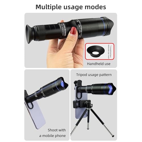 Kit de lentes teleobjetivo 40x para teléfono móvil compatible con senderismo 4