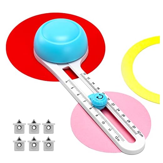 MyLifeUNIT Circle Cutter, Circular Rotary Cutter for Paper Crafts Scrapbooking (Included 6 Blades)