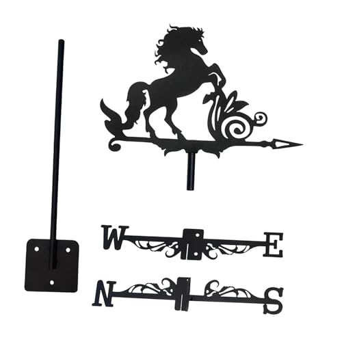 Ronyme Wetterfahne Pferd, Tiermotiv, aus, Dachdekoration, Pferdeornament, für Garten und Terrasse, Ohne Mann Ronyme Wetterfahne Pferd, Tiermotiv, aus, Dachdekoration, Pferdeornament, für Garten und Terrasse, Ohne Mann