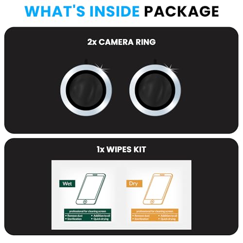 Image of ArmourPro Premium Camera Lens Protector Tempered Glass Compatible For iPhone 15 and iPhone 15 Plus Tough HD Individual Aluminum Alloy Rings 9H Camera Cover , Scratch-Resistant,Camera Lens Protection| Blue