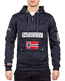 Kordelzug an der Kapuze Geographical Norway Herren Pullover Gymclass Navy M