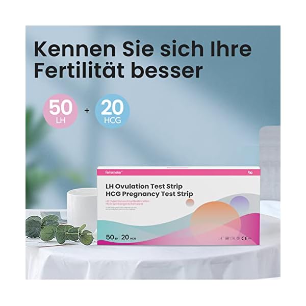 Femometer 50 Ovulationstest + 20 Schwangerschaftstest 25 mIU/mL optimaler Sensitivität – Bild 7