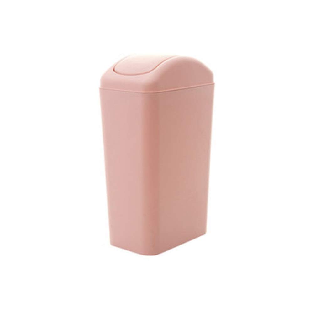 Garbage Can Trash Can Bedroom Bathroom Household Living Room Kitchen Clamshell Toilet Classification Waste Paper Basket with Lid Desktop Trash Can (Color : 12L/4.7 gallons-Blue) (8l/3.1 Gallon)