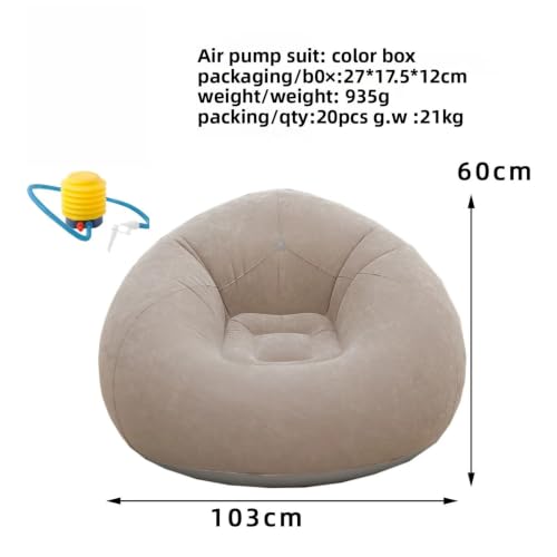 Sofá de aire portátil con PVC flocado de alta resistencia para exterior 4