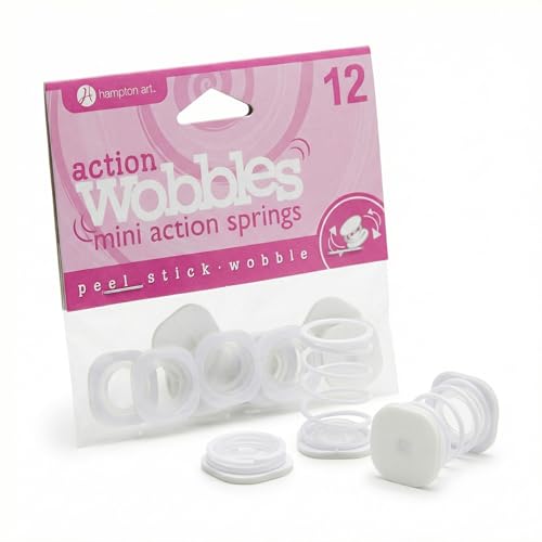 Hampton Art Action Wobbles Mini 12 Pieces, Action Wobbler, Wobble Kit, Wobblers for Card Making, Craft Springs, Wobblers for Cards, Wobble Springs