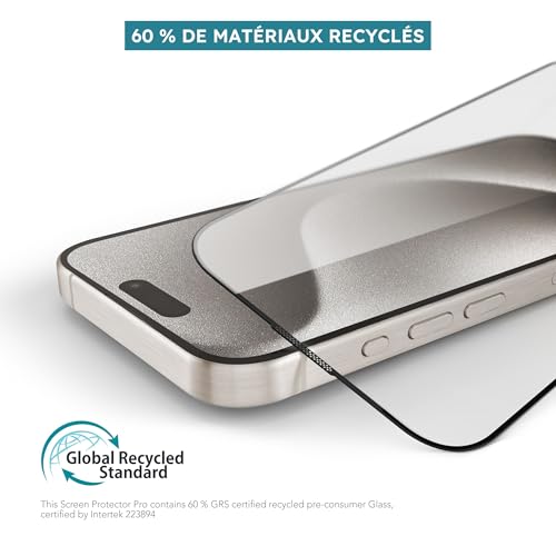 Protection écran iPhone 17 et 16 Pro avec kit pose verre trempé 9H
