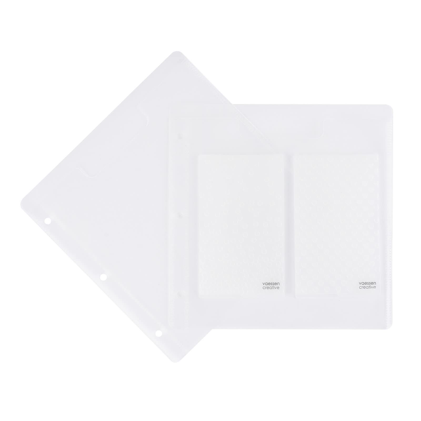 Vaessen Creative 600203-002 8 Buste Trasparenti per Organizzare e Riporre Cartelle per Embossing, Fustelle e Altri Materiali per Progetti Creativi, Carta Plastica, 2, 20 x 20 cm