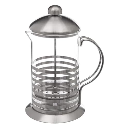 Paris Prix Secret de Gourmet - Cafetière à Piston Rayures 80cl Argent