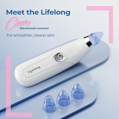 Image of Lifelong Blackhead Remover with Attachments, Acne Pore Cleaner, Vacuum Blackhead Remover Kit,Skin Cleaner, Pimple Removal Tool, Acne Removal Tool (LLPCW207, White)