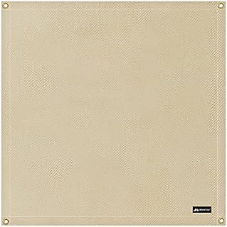TRIWONDER Fiberglass Fire Proof Cloth Fire Pit Mat Welding Blanket Flame Retardant Cloth Fireproof Mat High Temperature Resistant Pad for Picnic BBQ Camping (50 x 50 cm, Beige)