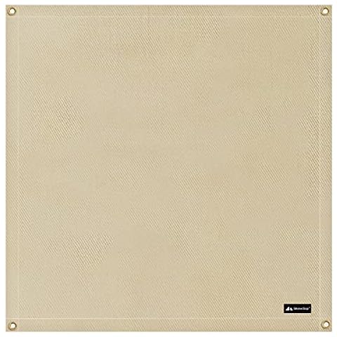 TRIWONDER Fiberglass Fire Proof Cloth Fire Pit Mat Welding Blanket Flame Retardant Cloth Fireproof Mat High Temperature Resistant Pad for Picnic BBQ Camping (50 x 50 cm, Beige) Cover