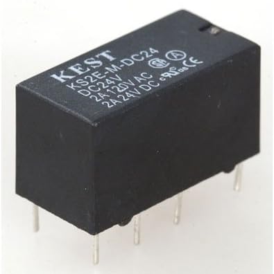 RELAY,DOUBLE POLE DOUBLE THROW (DPDT),24VDC,125VAC/28VDC,1440ohms,DIP,1A/2A,8PIN,37373