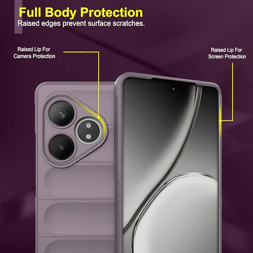 Image of Zapcase Back Case Cover for Realme GT 7T | Compatible for Realme GT 7T Back Cover | Liquid Silicon Magic Case with Camera Protection | Lavender