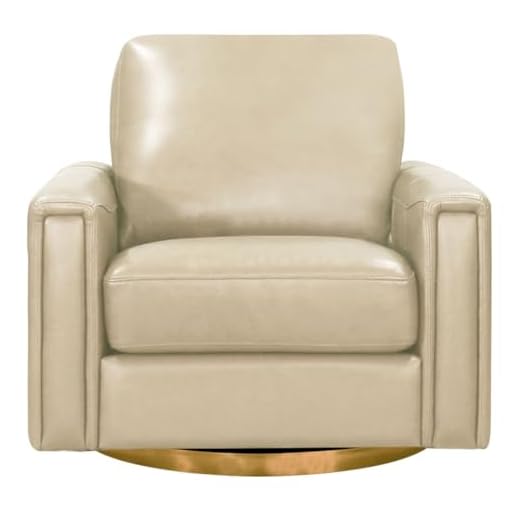 Luxurious Leather Swivel Chair by Hydeline