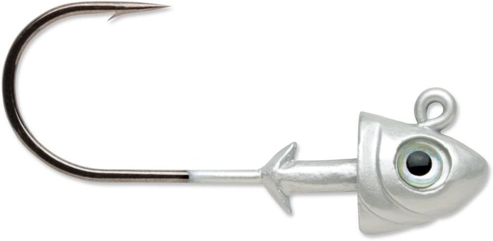 VMC Flat Shad Jig 1/2 Metallic White, One Size