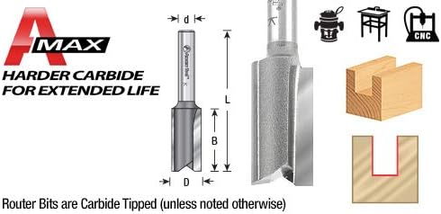 Amana Tool - 45229 Carbide Tipped Straight Plunge High Production 11/16 Dia x 3/4 x 1/4 In
