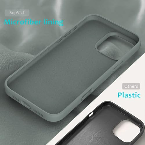 Image of FIRST MART Silicone Back Case for iPhone 16 Pro, Soft-Touch Phone Back Cover for Apple iPhone 16 Pro - Dark Gray