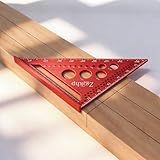 Metal Square 7 Inch-Accurate Carpenter Square Tool,Versatile Aluminum Rafte Square for Carpentry and DIY Projects，red