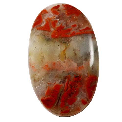 Jaspe rouge pierre véritable ovale 52,85 carats sans fissure pour sertissage réussi My07