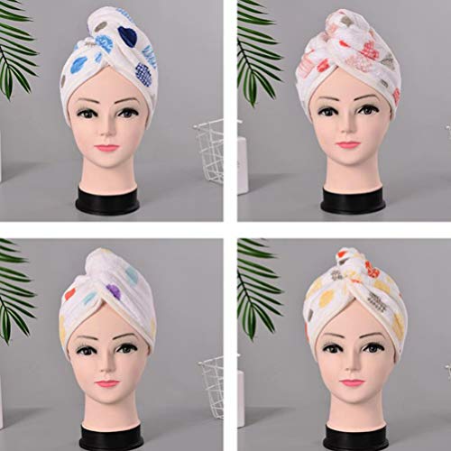 Minkissy Cabelo Toalha De Secagem Rápida Velo Coral Banho Cabelo Toalha De Microfibra de Cabelo Toal