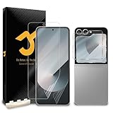 JZG 2 Pack Screen Protector for Samsung Galaxy Z Flip 6 (Inner Screen), 2 Pack Front Tempered Glass, No Folding, Fingerprint Unlock, Anti-Scratch, Bubble Free, Case Friendly