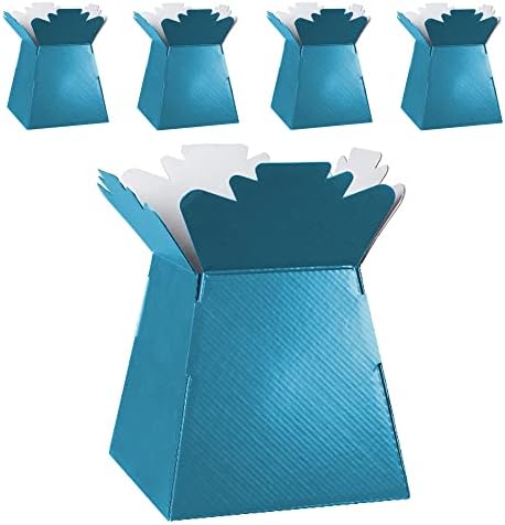 Flower Bouquet Boxes Florist Packaging Gift Craft Box Vase  Holder for Flowers, Bouquets, Plants, Sweets  Decoration for Wedding, Birthday, Anniversary, Floral Arrangement  Pack of 5  Red