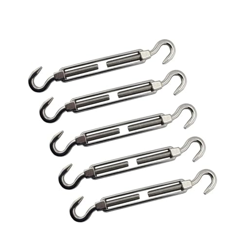 Turn Buckle 20 PCS Stainless Steel 304 Turnbuckle Hook Wire Rope Tension Heavy Duty for Cable Railing Wire Rope miniatura 1