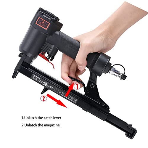 Aeropro Tools T50J 20 Gauge Wide Crown Air Stapler, 1/4-Inch To 9/16-Inch For Furniture Cabinet And Upholstery #TOP7