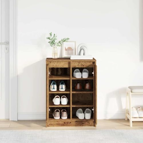 Armoire à chaussures gain de space avec 8 étagères pour salon - 4