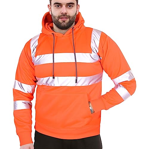 Sudadera de alta visibilidad naranja XXL reflectante para ropa de trabajo segura