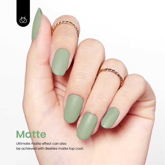 Image of Beetles Green Gel Nail Polish 15ML Soak Off UV Gel for Fall Nail Art DIY