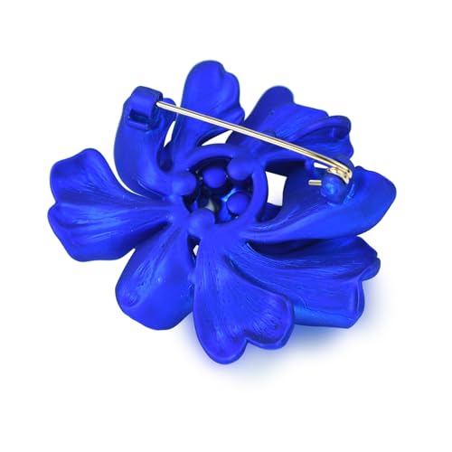 Image of Elegant Crystal Blooming Rose Flower Brooch Lapel Pin Breastpin for Women Birdal Cardigan Hat Scarf Suit Sweater Floral Pins