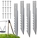 Hogvinnatil Zaunpfahl | Set mit 4 Befestigungsankern mit Metallstäben – Terrassenzubehör mit Bodenanker für Garten, Hof und Häuser
