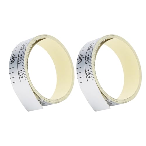 Cinta métrica adhesiva flexible 2 piezas Decimales y pulgadas miniatura 4