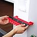 Contour Gauge Duplicator 10 Inch Plastic Profile Gauge Shaping Measure Ruler Copy Irregular Shapes for Working Measurement Tool, 6 cm Wide (Red Normal Style)