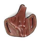 EDS Holster for Ruger LCR 9MM, 38 SPL, 22LR, 357MAG Revolver 2 inch OWB Leather Gun Holster (Brown)