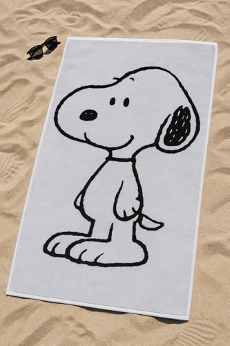 Vossen Strandtücher Peanuts Snoopy Beach Black/White - 0001