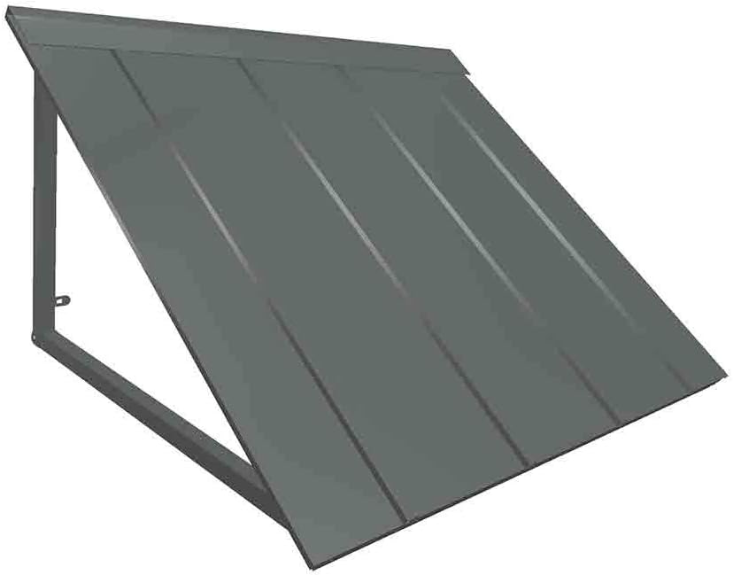 7 ft. Houstonian Metal Standing Seam Awning, Pewter - 92 x 24 x 24 in.