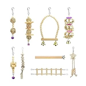 Vogelspeelgoed 9 Stks/Set Bird Parrot Swing Toys Chewing Permanent Hanging Paars Hangmat Climbing Ladder Bird Cage voor…